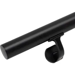 2FT-18FT Stair Railing,Handrails for Indoor Stairs,Deck,Slope,Modern Aluminum Handrail Set, Wall Mounted, with Zinc-Alloy Brackets Aluminum Railing System,Rust Free.