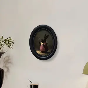 Vintage Art Style Rabbit Wand Decorative Home Item, Perfect for Halloween Christmas Thanksgiving Office Wall Decoration