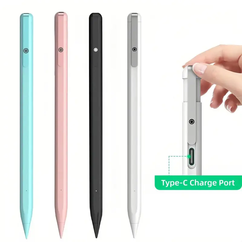 MEKO 2nd Generation Magnetic Touch Stylus Pen - 13-Min Fast Charging, USB Rechargeable, 3 Replacement Tips, 10h Use, Christmas Tablet Accessory for Compatible Air/Mini/Pro Models, Great for Friends & Family