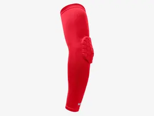 Red Padded Arm Sleeve with Non-Slip Inner Liner and Padded Elbow - 1 Sleeve by 3M