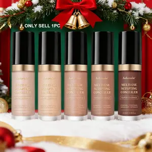 Lakerain Long lasting Liquid Concealer, 3-in-1 Sculpting Concealer, Full Coverage Waterproof for Contour/Highlight/Concealer, Dark Circle Correction, Concealer for Scars, Create a Flawless Sculpted Look, For All Skin Tone, 13.5ml Big Capacity