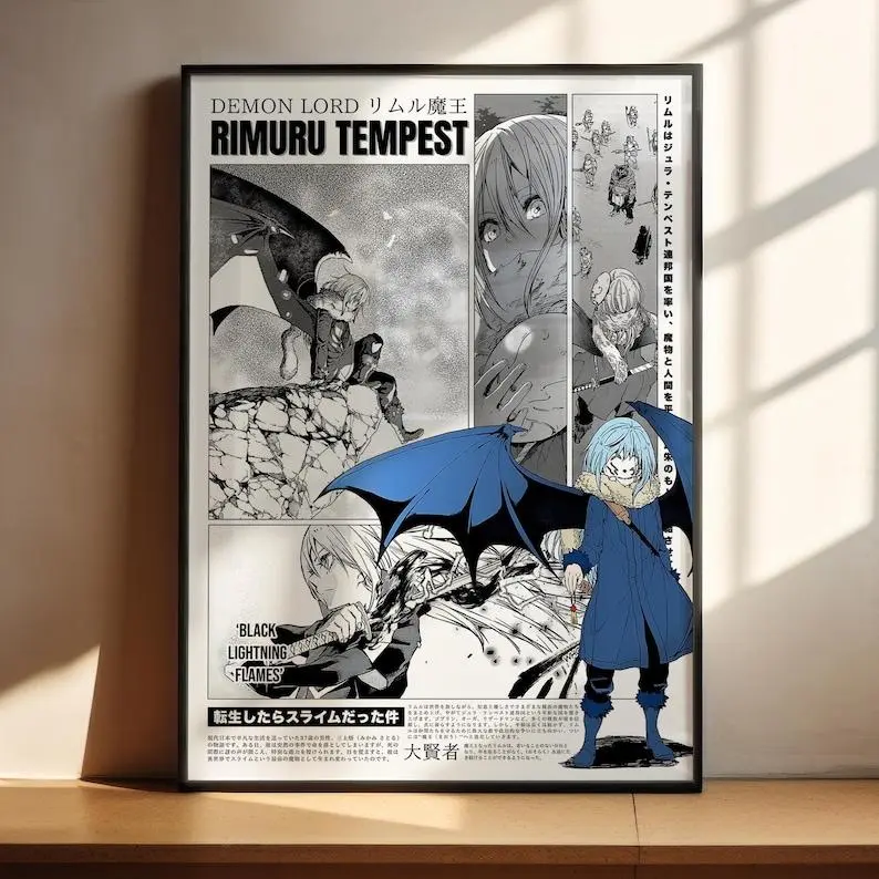 Tensei Shitara Slime Datta Ken Anime Poster, Rimuru Tempest Anime Art Print Anime Gifts (Unframed, Print Only) (No Frame)