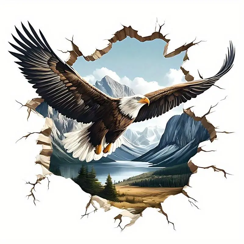 Eagle Pattern Car Sticker, 3D Vinyl Sticker, Durable PVC Sticker for Car, Truck, Motorcycle & Laptop, Truck Car Decal, Truck Stickers, Universal Car Sticker, Sticker for Cars, Automotive Decals