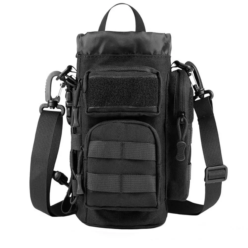 Large Outdoor Water Bottle Bag 2L, Multi-Functional Portable Insulated Cup Case, High Capacity Phone Bag, Durable Nylon Material