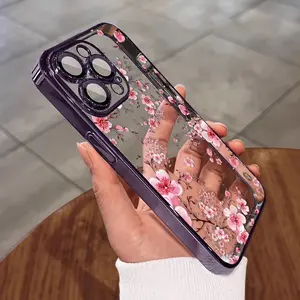 Protect Your IPhone With This Stylish And High-quality Phone Case Featuring Cherry Blossoms, Compatible With IPhone 16, 16 Pro Max, 16 Plus, 16 Pro, IPhone 15, 15 Pro Max, 15 Plus, 15 Pro Protector Cover