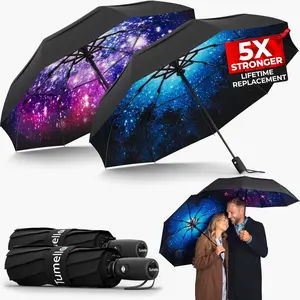Tumella 9-Rib Bundle Design Moonlight/ Interstellar Umbrella Fiberglas Gift Lightweight