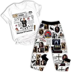 Hello Brother Pajamas Set, Salvatore Brothers Pajamas Set, Vampire Diaries Cozy Xmas Gift