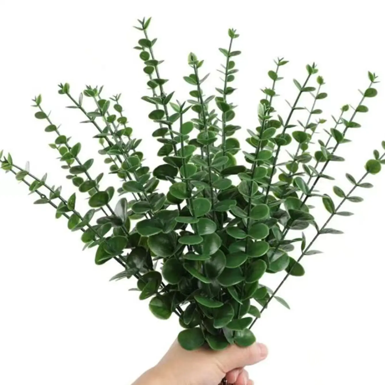 12 Preserved Eucalyptus Stems, Artificial Plant Decor, Ideal Holiday Home Decoration Centerpiece, Durable Fake Plants for Festive Celebrations, Faux Greenery Plants, Decorative