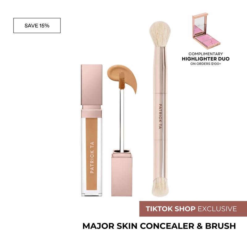 Major Skin Brightening Concealer and Dual-Ended Brush Set