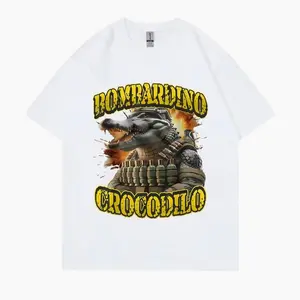 Youth and adult Bombardiro Crocodilo Graphic Tshirt Italian Brainrot Funny Tshirt Men Women Casual Joke Humor