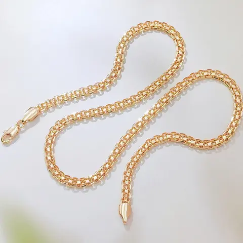 Women's Gold Plated Byzantine Chain Choker - Dainty Thin Textured Adjustable Link Chain Necklaces, Casual Minimalist Elegant Jewelry, All Seasons Everyday Accessory for Women