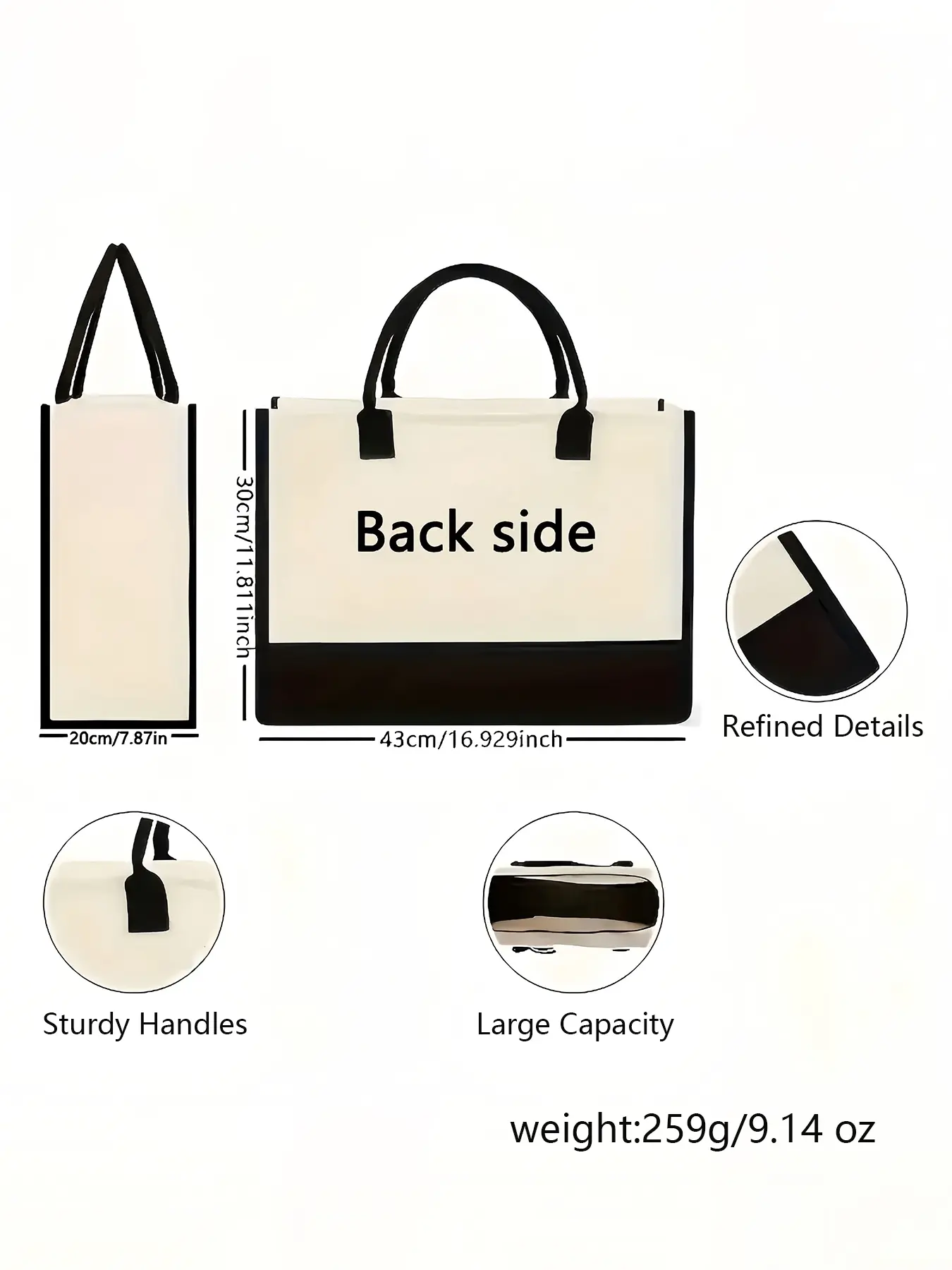 Women's Shopping Bag with Brooklyn New York Pattern, Crossbody Shoulder Handbag, Large Capacity, Casual Fashion