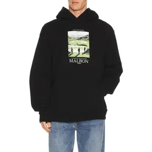 Malbon Golf Fesque Lowlands Hoodie in Black