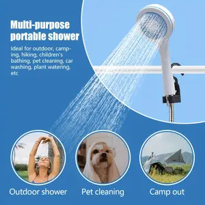 HomeDailyEss Portable shower for camping trips, travel in RVs, family trips, garden use. Handheld camp shower pump - water filtration system (with a water flow rate of 4 to 5 liters per minute)