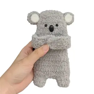 Cute Crochet Bear Pouch Keychain | Aesthetic Knitted Plush Earphone Case, Mini Bag Charm & Kawaii Animal Pendant Accessory
