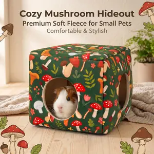 Thickened Sponge Multi-Animal Housing Beds, Washable Hideout for Hamsters & Guinea Pigs with Comfortable Small Resting Space System Terrarium Farm Ant Acrylic