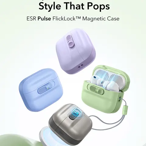 ESR Pulse Series Case for AirPods 5 2026/ AirPods 4, AirPods Pro 1/2/3 Gen, MagSafe Compatible, Drop-Proof Cover with Magnetic Lid Lock, MagSafe Charging Support, Pulse Series