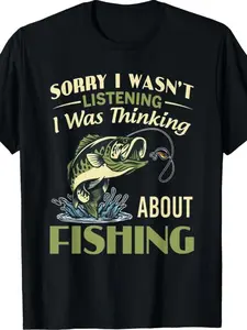 Funny Fishing Shirt, Humorous Angler Tee, Long Sleeve Fitted Casual Top, River Bass Fishing Clothing, Men's Fashion Apparel