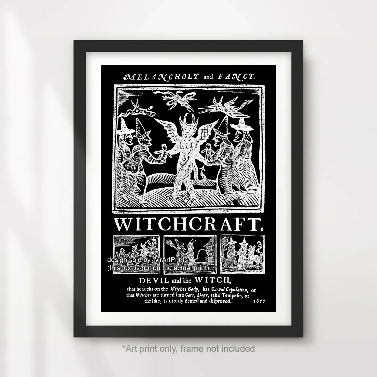WITCHCRAFT WICCA WICCAN ART PRINT POSTER Pagan Occult Devil Demonology Occultism