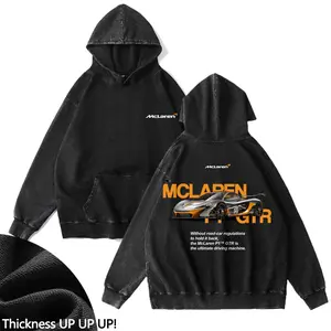 380g Autumn & Winter GTR Cars Washed Hoodie - Basic Style Retro Street Fashion Printed Pullover Sweatshirt Soft Material Long Sleeve Pullover Tops Retro Fade Craft Sweatshirt Casual Style Warm Both for Men&Women Graphic Street Wear Machine Washable