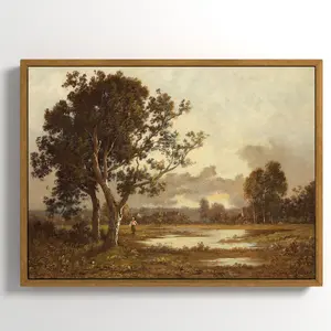 Framed Wall Art Vintage Wall Art Tree Wall Art Landscape Canvas Wall Art Nature Wall Decor Framed Vintage Wall Art Landscape Canvas Wall Art for Living Room Bedroom Decor (8x10in)