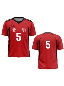 2026 Hot Sell Japanese Anime Haikyuu Jersey Nekoma High School Kuroo Tetsurou Kozume Kenma Street Sports Oversized Men and Women Tee