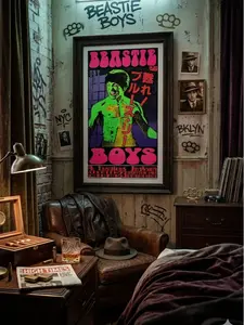 Beastie Boys Prague POSTER Luscious Jackson 1995 Silkscreen Print by Kozik Mint!