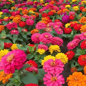 500 Zinnia Seeds for Planting - Easy to Grow Flower Seeds for Courtyard Borders, Garden Beds & Containers, Long Blooming Season with Vibrant Flowers