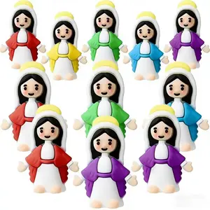 Classic Mary Miniature Statue Sculpture Set, 10/25 Pieces, Desktop Decor Ornaments for Home Office, Stylish Religious Decor, Religious Collectibles, Religious Decoration, Perfect Gift for Baptism Christmas Easter Religious Events