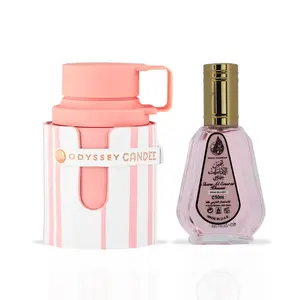 Odyssey Candee Special Edition Eau de Parfum Spray 100ml (3.4 oz) by Armaf & Pink Blush Shams Al Emarat Khususi Eau de Parfum Spray 50ml (1.7 oz) by Ard Al Zaafaran (Bundle)