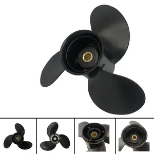 Boat Engine Propeller 9 x 9 for Mercury 6-15HP 48-828156A12 Aluminium Alloy Outboard Propeller 8 Spline Tooth 2-1/2" Gearcase 3 Blade