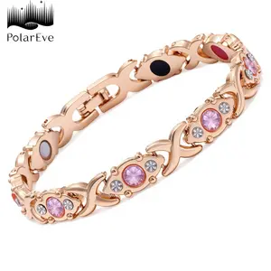 PolarEve Magnetic Energy Bracelet for Women, Diamond Alloy Adjustable Wristband, Elegant Jewelry Gift for Her, Valentine’s Day