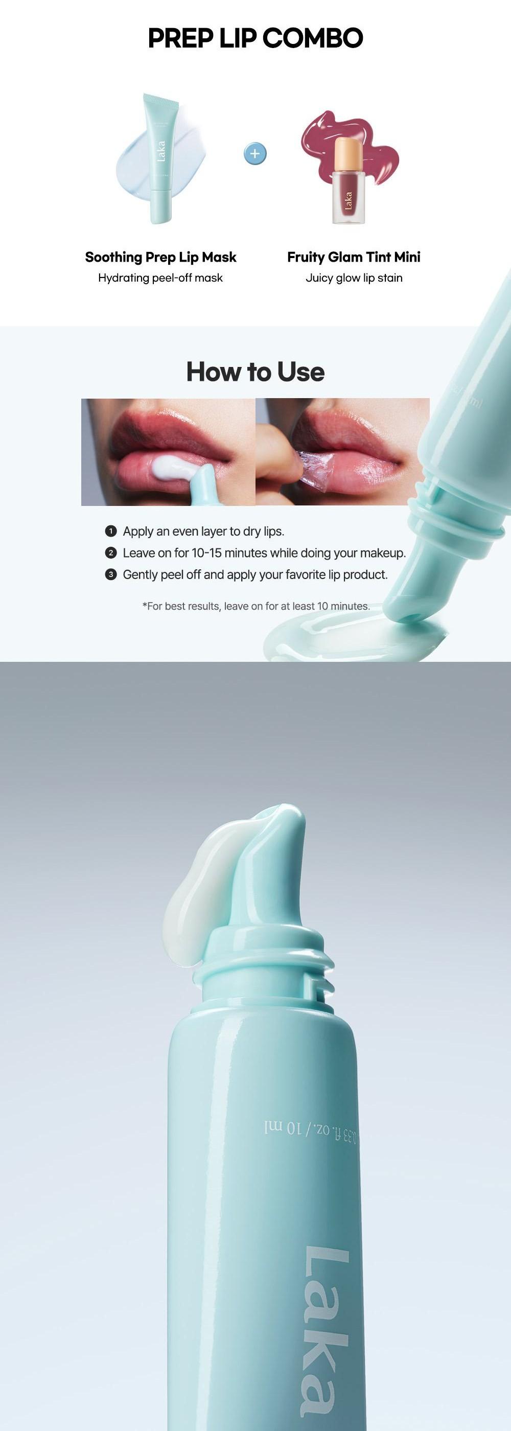 [Laka] Soothing Prep Lip Mask — Cooling peel-off lip mask for smoother lip prep and a hydrated feel Flawless Flawless, Summervibes