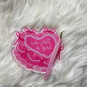 I'm Just a Girl cake lash extensions tile