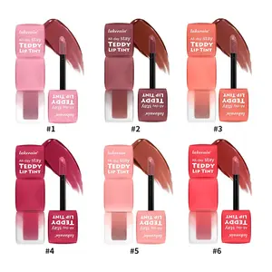 Long-lasting Velvet Teddy Lip Tint, 2pcs Matte Lip Stain, Waterproof Liquid Lipstick, Non-transfer, Ultra-lightweight Comfort, for Natural To Bold Lips, Gloss, 2000s Makeup, Cosmetic Lipgloss Glossy