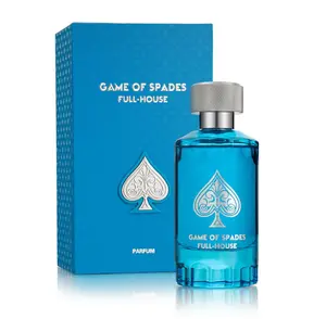 GAME OF SPADES FULL-HOUSE Parfum - Blue Spade Design Bottle - Fragrance for Men & Women Highly Scented Floral Citrus Sweet