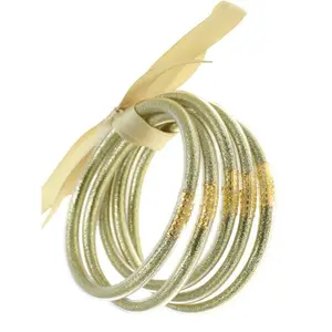 JELLY GLITTER FOIL BRACELET SET-GOLD