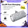 iWALK Sparkly Portable Power Bank - 22.5W 5000mAh Compact USB-C Charger with USB Dual Power Fast Charging for iPhone 17/16/15, Durable Lithium Battery, Smartphone Accessories, Travel Gadgets, Purse Mini Phone Accessory