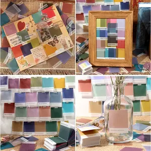 366 PCS Morandi Color Scrapbooking Paper - Mini Translucent Tracing Paper for Junk Journal, Collage, Aesthetic Wall Decor (Office Stationery for Scrapbooking)