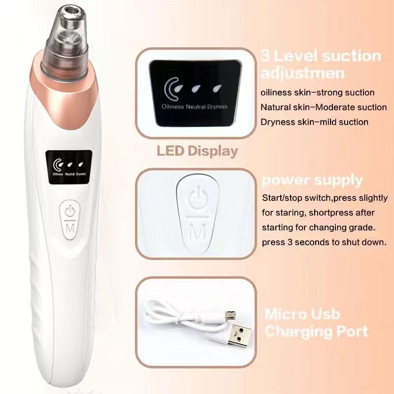 2026 Newest Blackhead Remover Pore Vacuum,USB Rechargeable Blackhead extractor Facial Beauty Instrument Facial Beauty Massagers