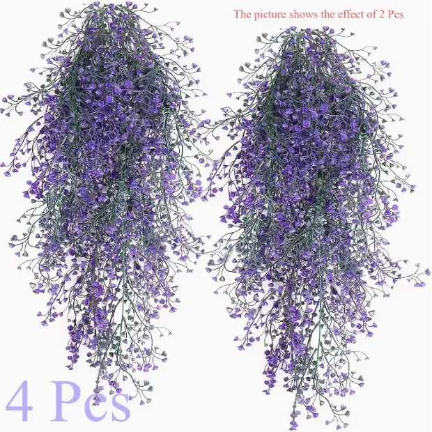 4pcs Large Faux Ivy Hanging Vine Plants, Artificial Ferns for Home, Garden, Wedding, Indoor and Outdoor Decorations, Room Decor, Wall