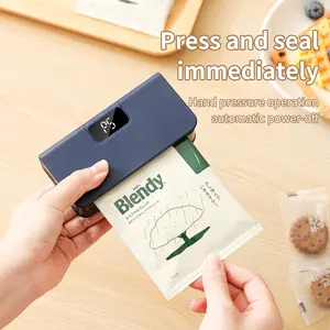 Portable sealing machine, suitable for sealing of snacks, coffee and pet food packaging, bag cutter, rechargeable, compact food storage sealing device.The perfect gift choice for Valentine's Day, Father's Day, and Mother's Day.