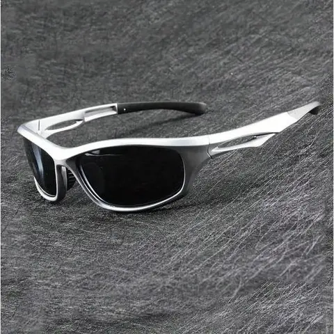 SpringStatements Y2K Unisex Flat-Top Square Frame Sports Cycling Sunglasses - 4pcs Lightweight Punk Edge Accessories with Polycarbonate Lens, Metallic Silver, Longevity for Adults, Summer Travel, Festivals