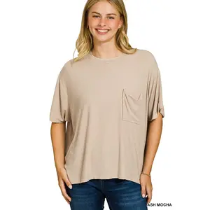 Washed Luxe Ribbed Tee