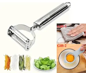 Buy 1 get 6 Stainless Steel 3-in-1 Vegetable Peeler Set - Potato Eye Remover, Julienne Grater & Fruit Peeler | Multifunctional Kitchen Tool for Potatoes, Carrots, Cucumbers & Cheese