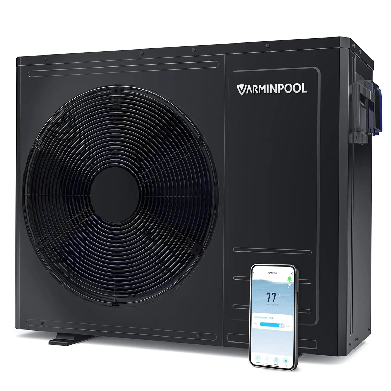 Electric Pool Heater for 10000 Gals Above and In Ground Swimming Pools, 35100BTU Pool Heat Pump with Heat and Cool Mode, WiFi Control, Titanium Heat Exchanger, 240V