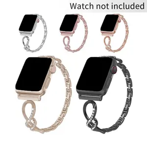 Fashionable Watch Band for Apple Watch (Band Only), Stainless Steel Watch Band for Women, Smart Watch Accessories for iWatch Series 10/9/8/7/6/5/4/3 SE, Smartwatch Strap, Wearable