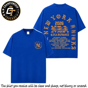 New York Basketball World Champions 2026 Premium 100% Cotton T-Shirt, Blue Orange Roster Graphic Fans Apparel, Champions Celebration Streetwear Tee, Gift For Basketball Fan Graphic Tee
