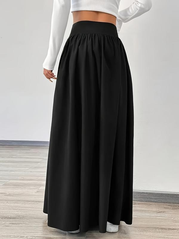 New Casual Fashion Solid Color High Waist Plus Size Skirt, Comfortable and Stylish Half Skirt for Everyday Wear