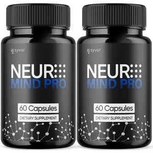 (2 Pack) Neuro Mind Pro Nootropic Natural Brain Formula Supplement 120 Capsules